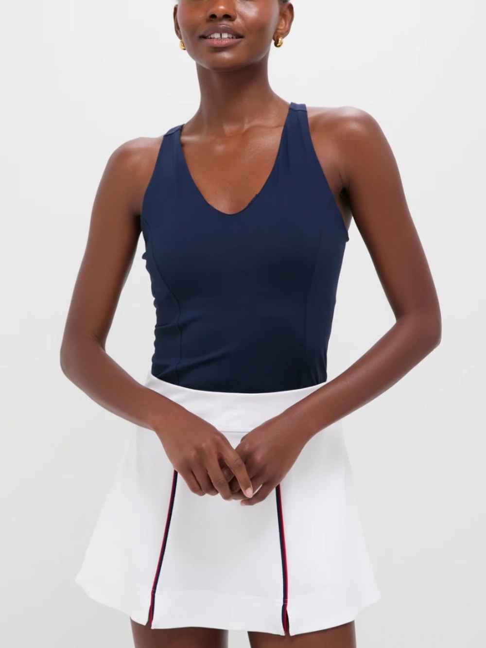 Tuckernuck Tnuck Sport Navy Compression Spandex Lena Tank Top XL NWT $98 Sporty